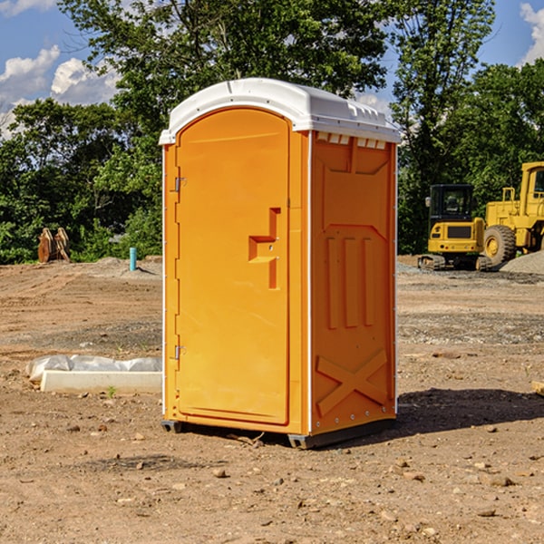 can i customize the exterior of the portable toilets with my event logo or branding in Monroeville AL